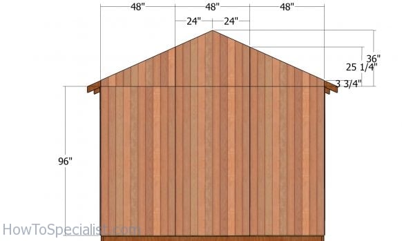 Side wall panels - large storage shed