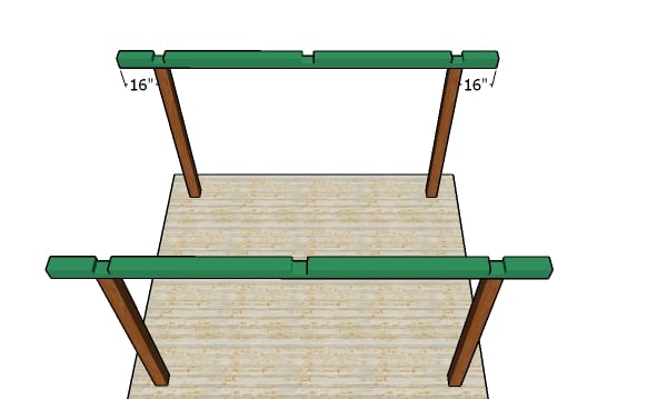 Top plates - pavilion frame