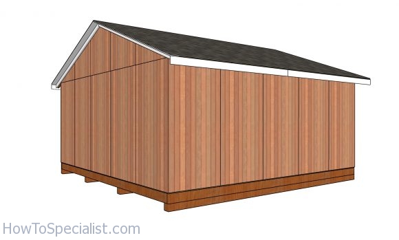 20x20 shed - back view