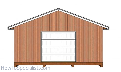 20x20 shed plans - front view