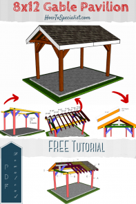 8x12 Gable Pavilion Plans