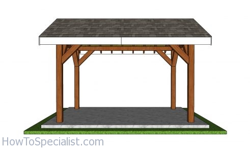 8x12 Pavilion Plans - side view