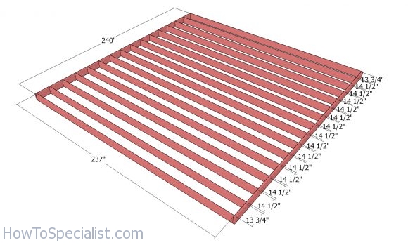 Floor frame - 20x20 shed