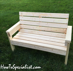 Outdoor Garden Bench - DIY Project | HowToSpecialist - How to Build ...