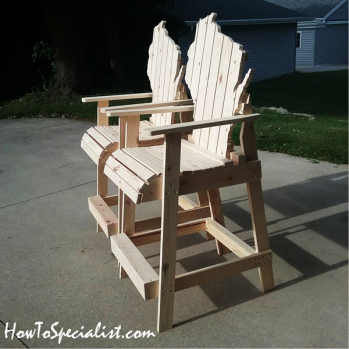 Bar Height Adirondack Chairs - DIY Project | HowToSpecialist - How to ...