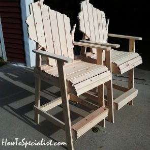 Bar Height Adirondack Chair - Building Plans 