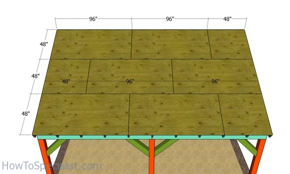 Fitting the roofing sheets