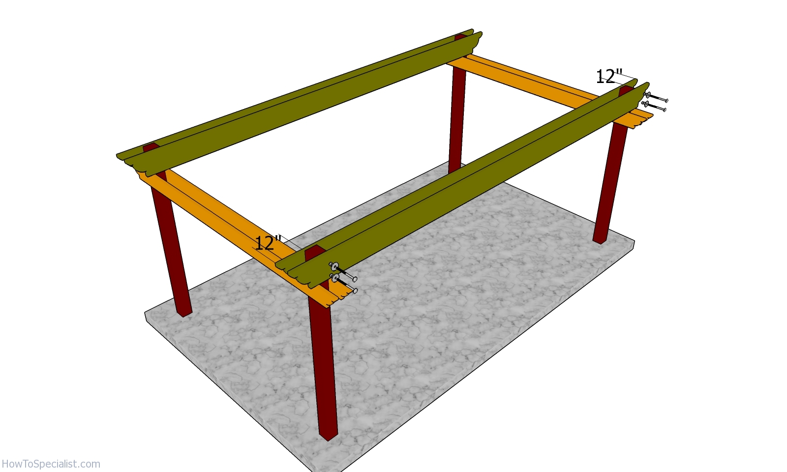 Fitting the support beams