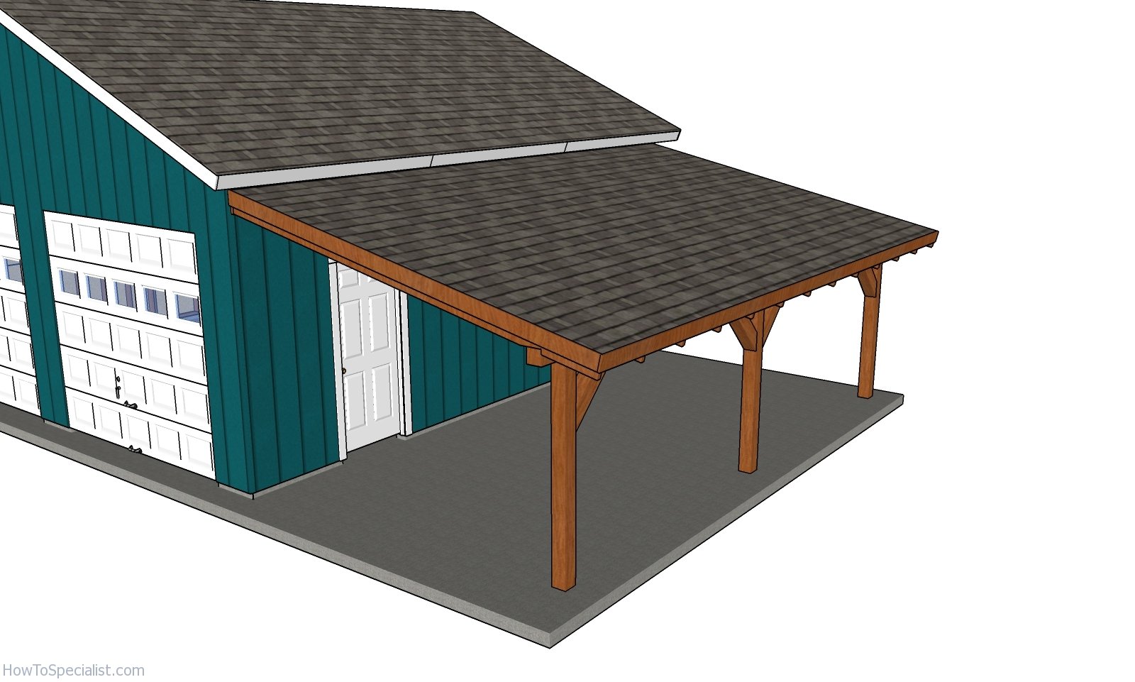 12×24 Attached Carport Plans Howtospecialist How To Build Step By Step Diy Plans 3342