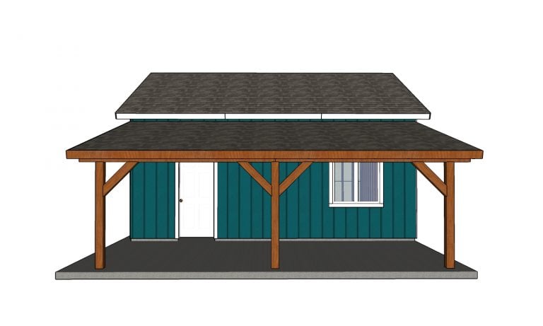 12x24 Attached Carport - Free DIY Plans | HowToSpecialist - How to