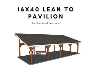 16×40-Lean-to-Pavilion-FI | HowToSpecialist - How to Build, Step by ...