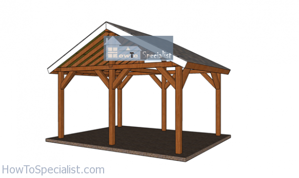 16×12 Gable Pavilion – Free DIY Plans - PDF Download