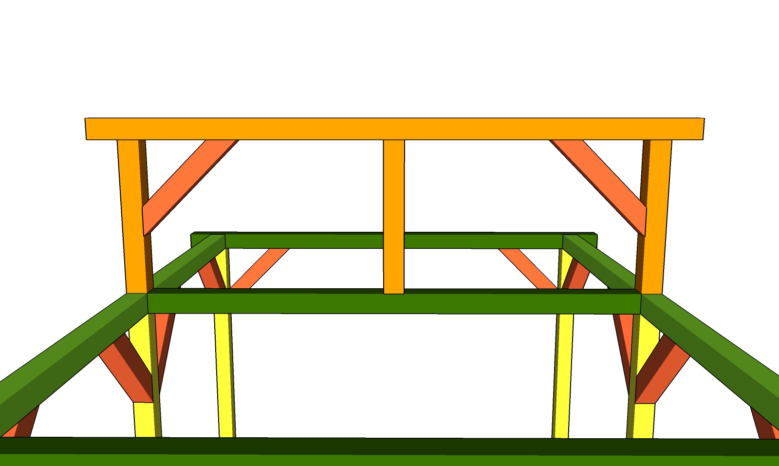 Fitting the ridge beam braces