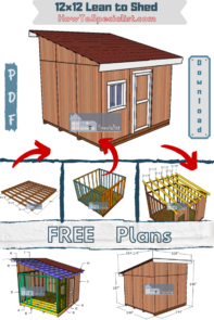 12×12 Lean to Shed Plans – PDF Download | HowToSpecialist