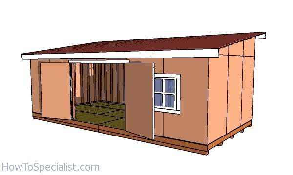 12x20 Lean to shed - free DIY Plans