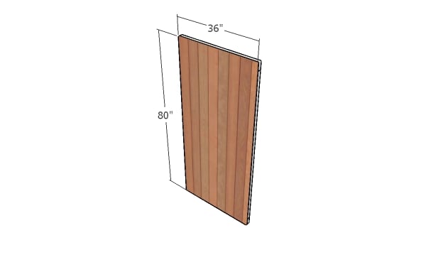 Assembling the door for shed