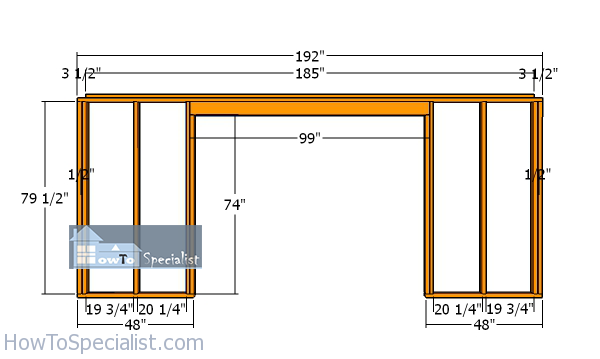 Front-wall-frame---10x16-shed