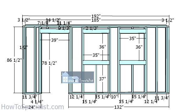 Front-wall-frame---lean-to-shed