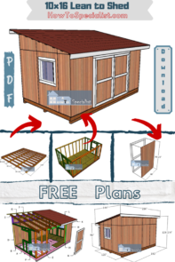 10×16 Lean to Shed Plans – PDF Download | HowToSpecialist