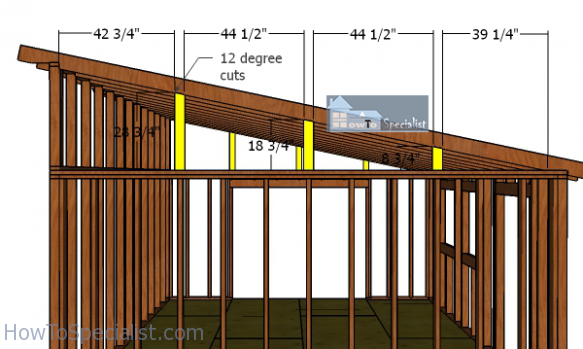 16×16 Lean to Shed Roof Plans | HowToSpecialist