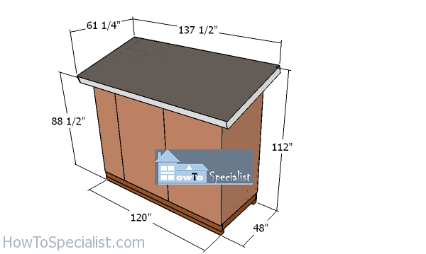 4x10-Lean-to-Shed---overall-dimensions