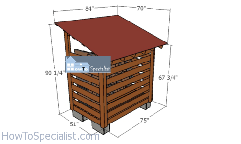 4x6-firewood-shed-plans---overall-dimensions