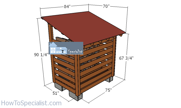 4x6-firewood-shed-plans---overall-dimensions