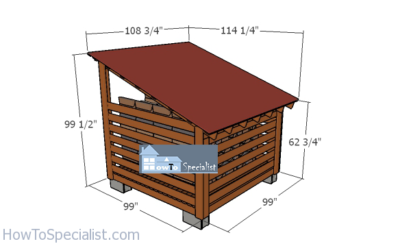 8x8-firewood-shed-plans---overall-dimensions