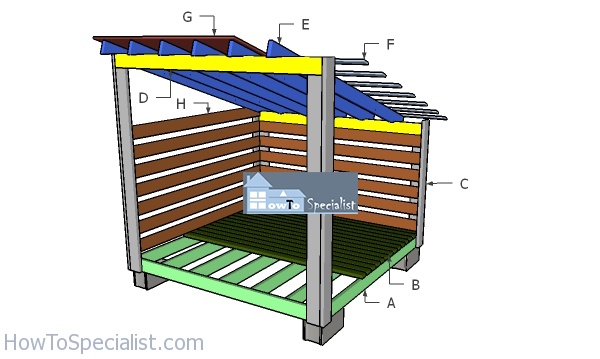 Building-a-firewood-shed---8x8-storage