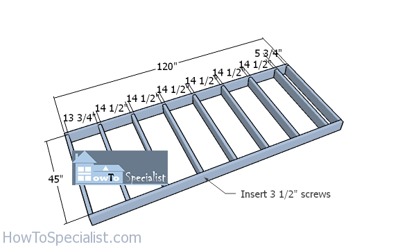 Building-the-floor-frame-4x10-shed