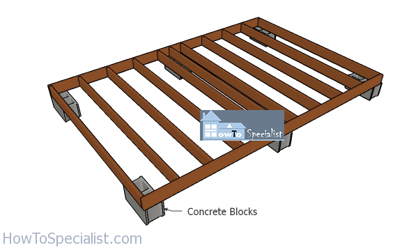 Fitting-the-concrete-blocks-under-the-floor-frame