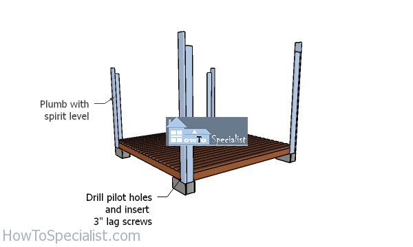 Fitting-the-posts-to-the-shed-floor