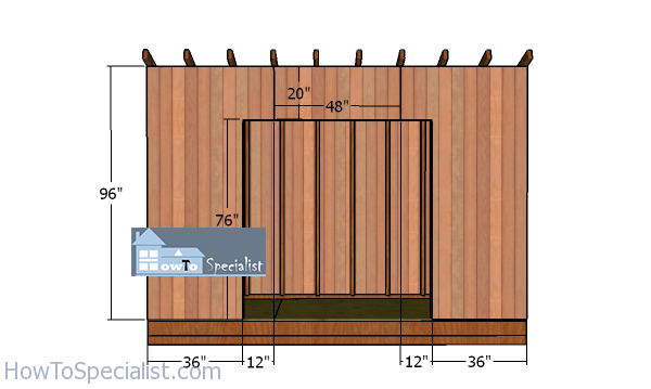 Front-wall-panels---lean-to-shed