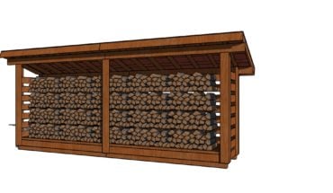 3x16 firewood shed plans