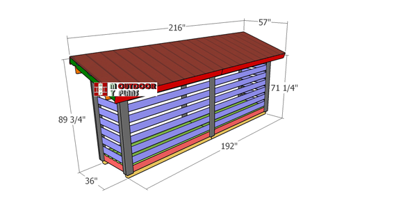 3x16-firewood-shed-plans---overall-dimensions