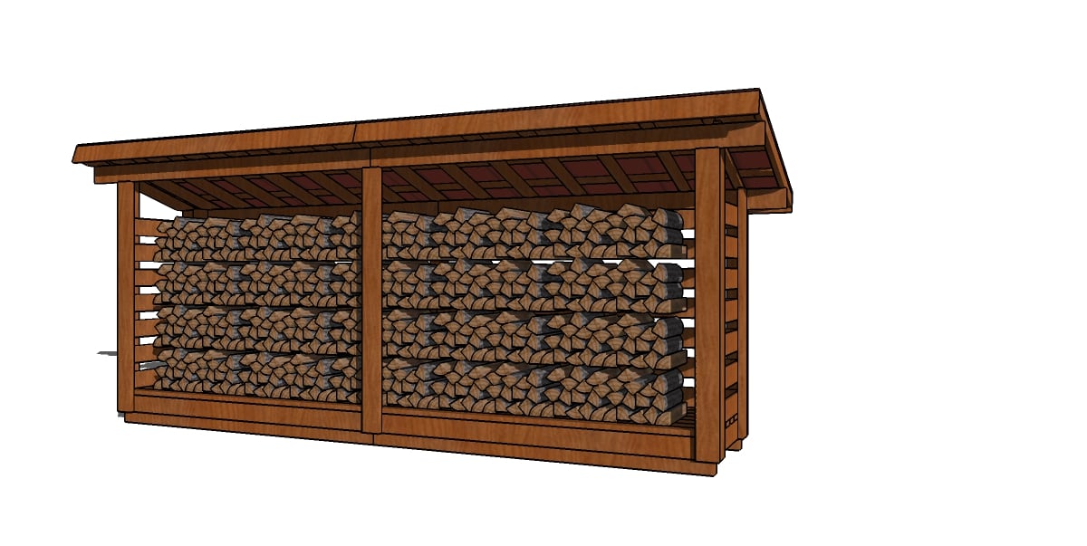 3x16 firewood shed plans