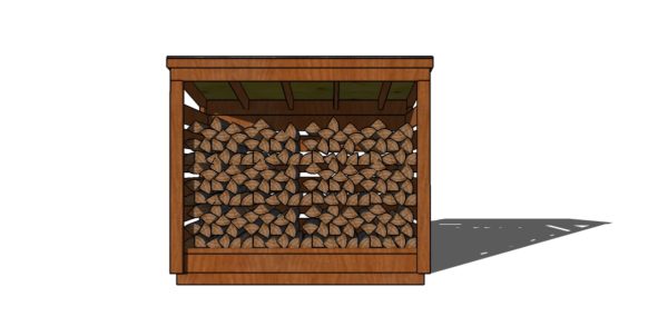 3x6 firewood shed - front view