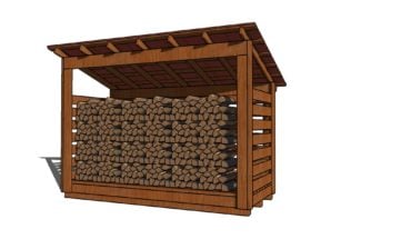 4x10 firewood shed plans - HTS