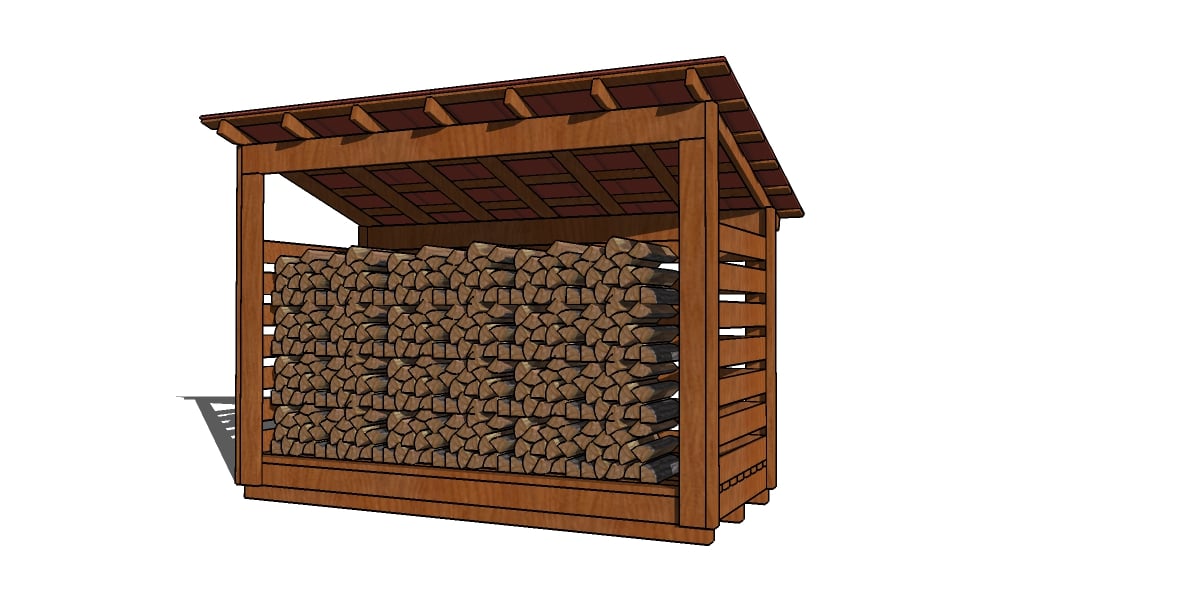 4x10 firewood shed plans - HTS