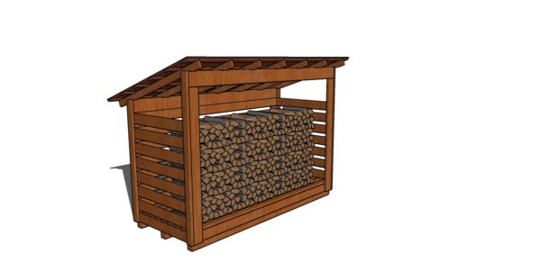 4x10 firewood shed plans - how to