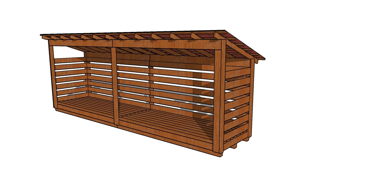 4x20 firewood shed plans