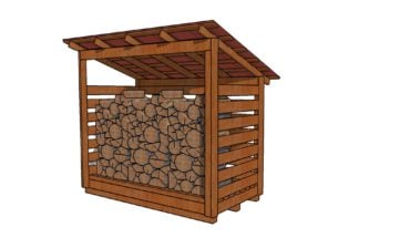 4x8 firewood shed plans