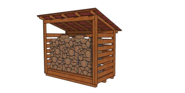 4x8 firewood shed plans