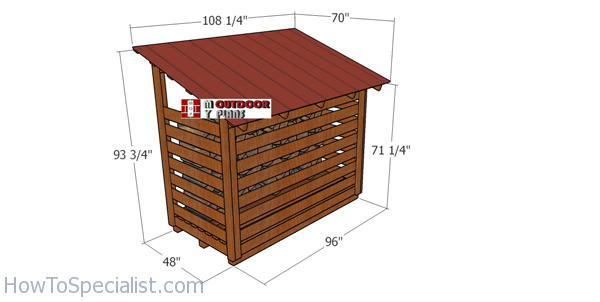 4x8-firewood-shed-plans---overall-dimensions