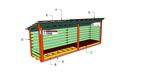 Building-a-4x20-firewood-shed