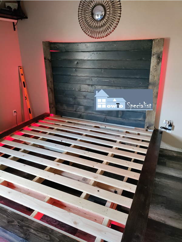 Diy Floating Platform Bed Howtospecialist, Floating Bed Frame With Storage Diy