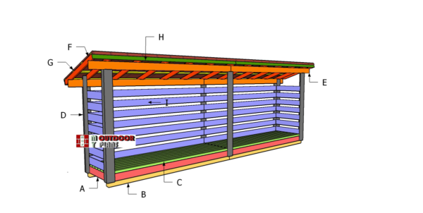 Building-a-3x20-firewood-shed