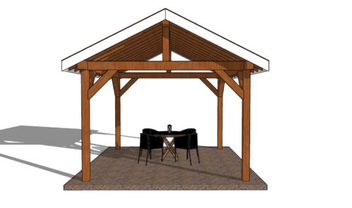 12x14 Pavilion Plans front view