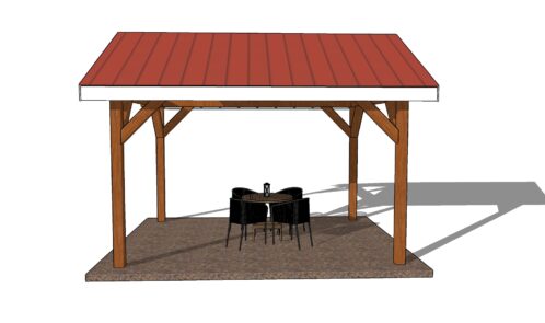 12x14 Pavilion Plans side view