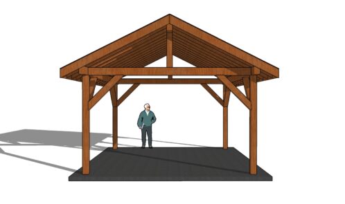 14x14 Pavilion Plans - front view